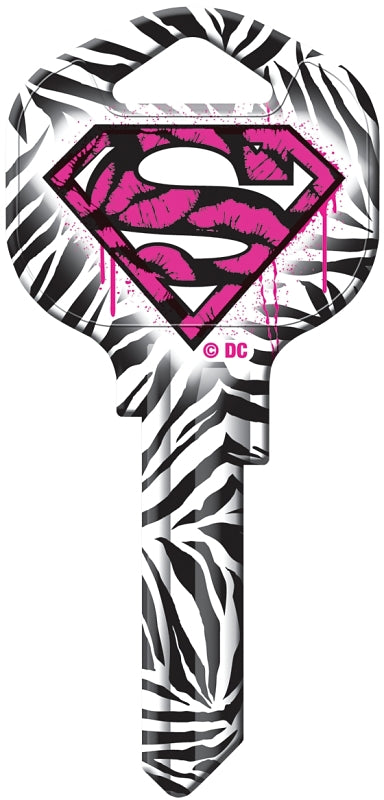 Hy-Ko 15005KW1-SG1 Key Blank, Supergirl, Solid Brass, Painted, For: Kwikset KW1, Titan KW10 Keyways, Pack of 5