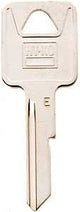 Hy-Ko 11010B44 Key Blank, Brass, B44 Key Number, Nickel, Pack of 10