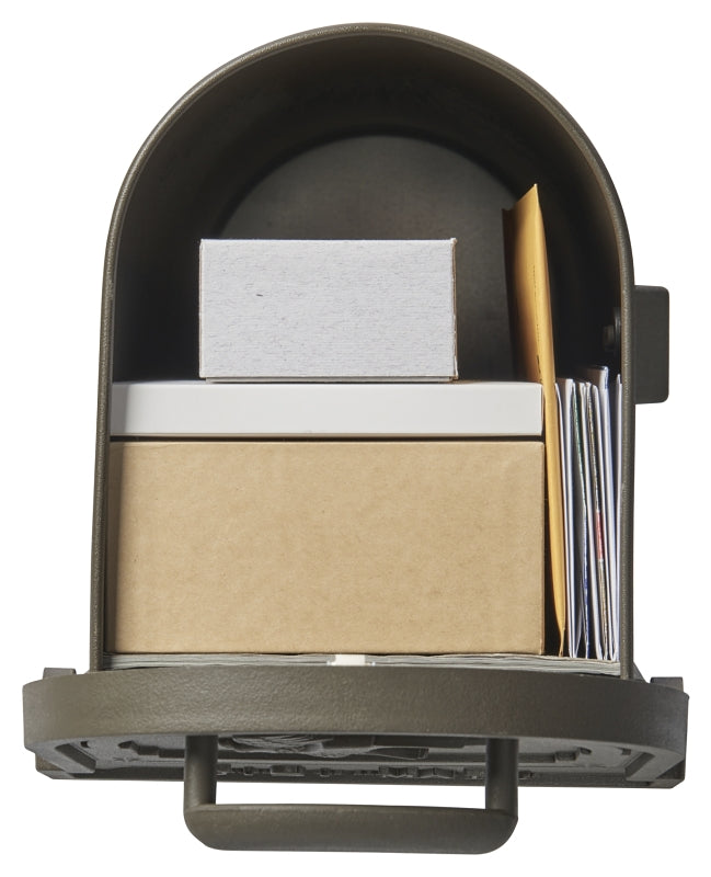 Gibraltar Mailboxes Arlington Series AR15T000 Mailbox, 1475 cu-in Capacity, Galvanized Steel, Bronze, 9-1/2 in W