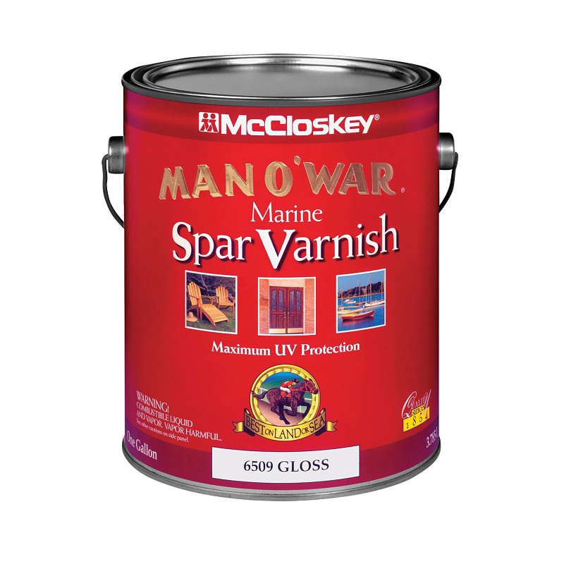 McCloskey Man O' War 080.0006509.007 Marine Spar Varnish, Gloss, Liquid, 1 gal, Pail, Pack of 2