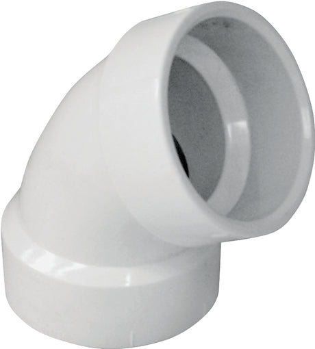 IPEX 192603L Pipe Elbow, 3 in, Hub, 60 deg Angle, PVC, White, SCH 40 Schedule