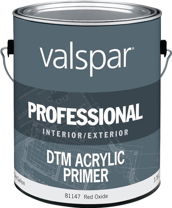 Valspar PROFESSIONAL 045.0081147.007 DTM Primer, Red Oxide, 1 gal, Pack of 4