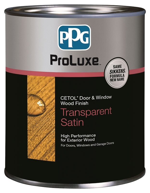 PPG SIK48009/04 Transparent Stain, Dark Oak Satin, Liquid, 1 qt, Can