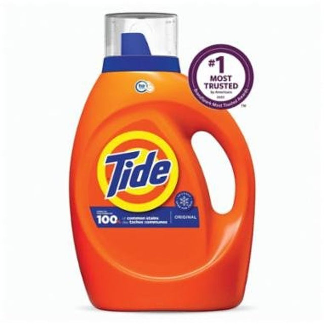 Tide 12104 Laundry Detergent, 100 fl oz, Liquid, Original, Pack of 4