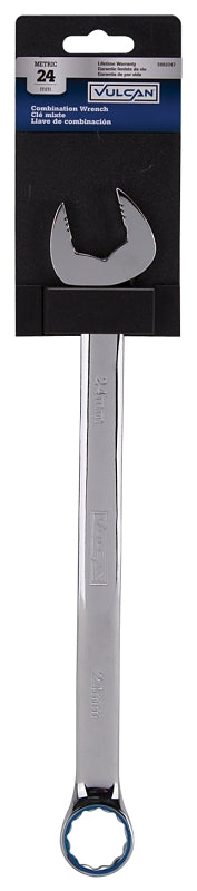 Vulcan MT6549938 Combination Wrench, Metric, 24 mm Head, Chrome Vanadium Steel