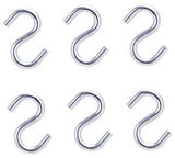 ProSource LR-378-PS S-Hook, 10 lb Working Load, 5/64 in Dia Wire, Steel, Zinc, Pack of 10