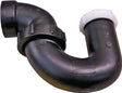 Thrifco Plumbing 6793221 P-Trap, 1-1/2 in, Hub, ABS, Black