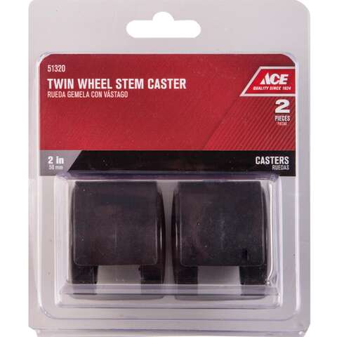 Ace 2 in. D Swivel Nylon Twin Caster 75 lb 2 pk