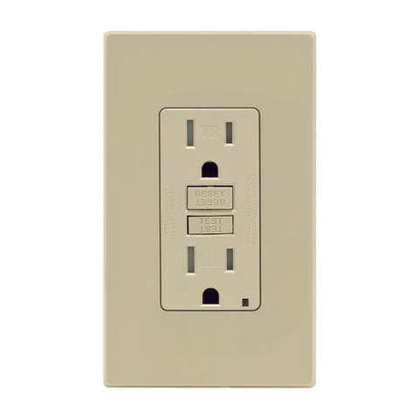 Leviton 15 amps 125 V Ivory Outlet/Wallplate 5-15R 1 pk
