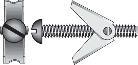 HILLMAN 1/4 in. D X 4 in. L Round Steel Toggle Bolt 5 pk, Pack of 5