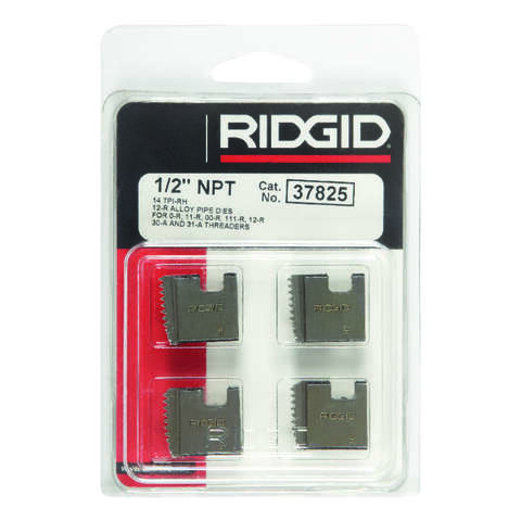 RIDGID Alloy Steel SAE Pipe Threading Die 1/2 in. 4 pc