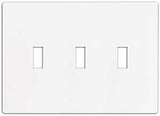 Eaton Wiring Devices PJS3W Wallplate, 4-7/8 in L, 6-3/4 in W, 3 -Gang, Polycarbonate, White, High-Gloss