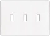 Eaton Wiring Devices PJS3W Wallplate, 4-7/8 in L, 6-3/4 in W, 3 -Gang, Polycarbonate, White, High-Gloss