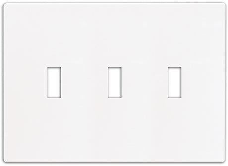 Eaton Wiring Devices PJS3W Wallplate, 4-7/8 in L, 6-3/4 in W, 3 -Gang, Polycarbonate, White, High-Gloss