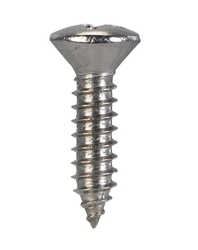 HILLMAN No. 14 in. X 1 in. L Phillips Oval Head Sheet Metal Screws 100 pk