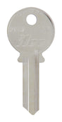 HILLMAN Traditional Key House/Office Key Blank 118 Single For Independent Locks Silver, Pack of 4
