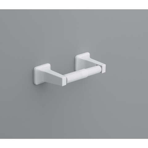 OakBrook Satin White Toilet Paper Holder