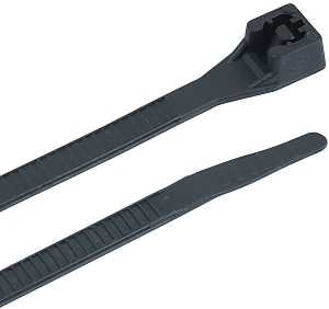 Gardner Bender 45-515UVB Cable Tie, Double-Lock Locking, 6/6 Nylon, Black