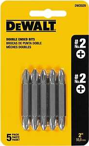 DEWALT DW2029 Screwdriver Bit, #2 Drive, Phillips Drive, 1/4 in Shank, Hex Shank, 2 in L, Steel