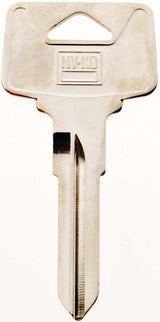 Hy-Ko 11010VL6 Automotive Key Blank, Brass, Nickel, For: Volvo Vehicle Locks, VL6 Key Number, Pack of 10