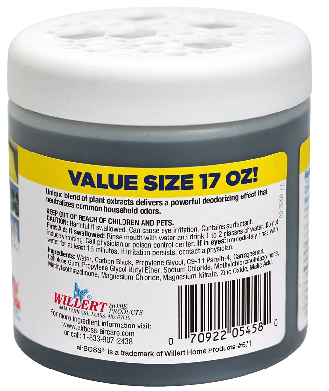 airBOSS 6114.6T Closet Odor Neutralizer, Fragrance Free, 17 oz, Gel, Black