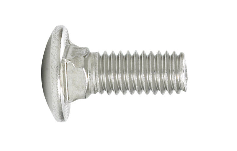HILLMAN 0.375 in. X 1 in. L Stainless Steel Carriage Bolt 25 pk
