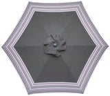 Seasonal Trends 59793 Tilt/Crank Market Umbrella, 94.4 in H, 106.2 in W Canopy, 106.2 in L Canopy, Hexagonal Canopy