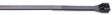 Gardner Bender 47-108UVB Cable Tie, 1/4 in Max Bundle Dia, Nylon, Black, 8 in L, 25/PK