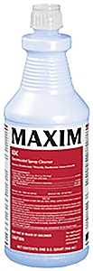 Maxim 041000-12 Germicidal Cleaner, 1 qt, Liquid, Lemon, Yellow, Pack of 12