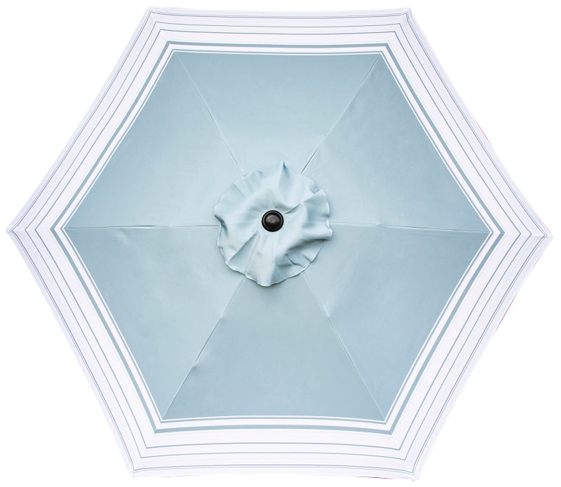 Seasonal Trends 59794 Tilt/Crank Market Umbrella, 94.4 in H, 106.2 in W Canopy, 106.3 in L Canopy, Hexagonal Canopy