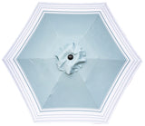 Seasonal Trends 59794 Tilt/Crank Market Umbrella, 94.4 in H, 106.2 in W Canopy, 106.3 in L Canopy, Hexagonal Canopy