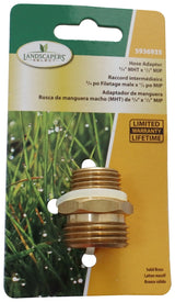 Landscapers Select PMB-469LFBC Hose Adapter, 3/4 x 1/2 in, MHT x MIP, Brass, Brass, For: Garden Hose