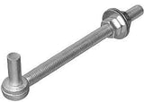National Hardware N130-674 Series Full Threaded Bolt Hook, 0.68 in Dia, 12 in L, Steel, Zinc-Plated