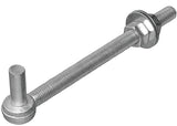National Hardware N130-674 Series Full Threaded Bolt Hook, 0.68 in Dia, 12 in L, Steel, Zinc-Plated
