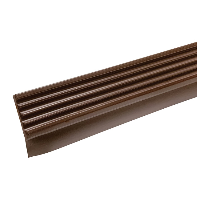 Frost King GR9B Top and Side Garage Door Weatherseal, 2-3/4 in W, 1/8 in Thick, 9 in L, Vinyl, Brown