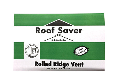 Roof Saver 0.75 in. H X 10.5 in. W X 50 ft. L Fiber/Polyester Rolled Ridge Vent