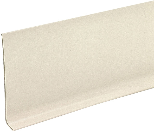 M-D 75275 Series Wall Base, 0.13 in Thick, Almond, 4 ft L, 4 in W, Vinyl, Pack of 18