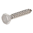 HILLMAN 1/4 in. X 1-1/2 in. L Hex Stainless Steel Lag Screw 50 pk
