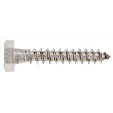 HILLMAN 1/4 in. X 1-1/2 in. L Hex Stainless Steel Lag Screw 50 pk
