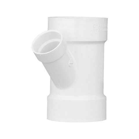 Charlotte Pipe Schedule 40 4 in. Hub X 2 in. D Hub PVC Reducing Wye 1 pk