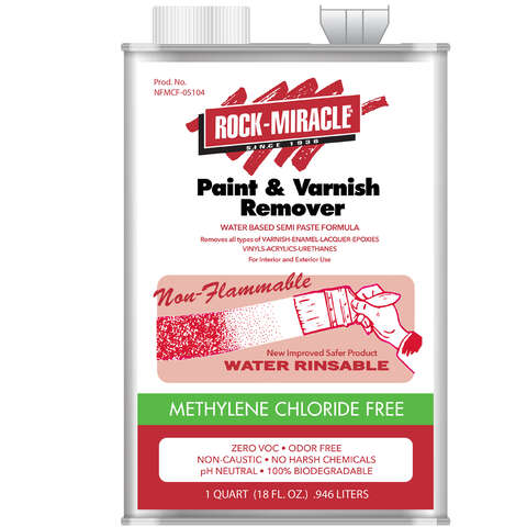 Rock Miracle Methlyene Chloride Free Fast Paint and Varnish Stripper 1 qt, Pack of 6