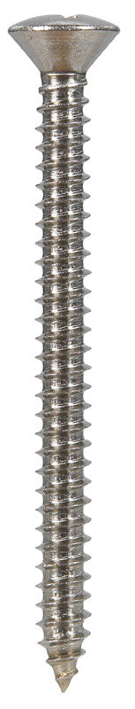 HILLMAN No. 12 X 2-1/2 in. L Phillips Oval Head Sheet Metal Screws 50 pk