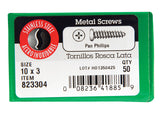 HILLMAN No. 10 X 3 in. L Phillips Pan Head Sheet Metal Screws 50 pk