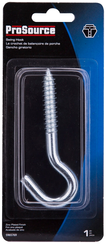 ProSource LR-405-PS Swing Hook, 3/4 In Opening, Steel, Silver, Zinc