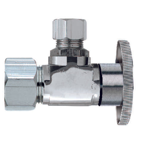 Keeney 5/8 in. Compression X 3/8 in. Compression Brass Angle Stop Valve