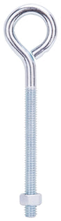 ProSource LR279 Eye Bolt, 7.8 mm Thread, Machine Thread, 3 in L Thread, 1-5/16 in Dia Eye, 222 lb Working Load, Steel, Pack of 10