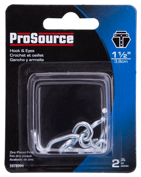 ProSource LR-415-PS Gate Hook and Eye, 1/8 in Dia Wire, Steel