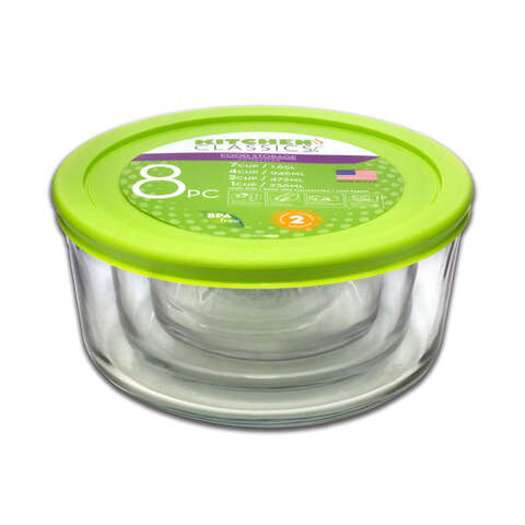 Kitchen Classics Clear Food Storage Container Set 4 pk, Pack of 6