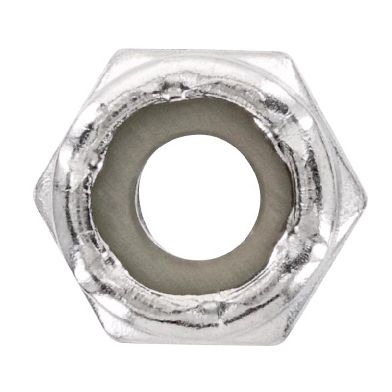 HILLMAN 10-32 in. Stainless Steel SAE Nylon Lock Nut 100 pk