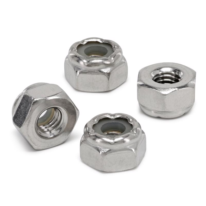 HILLMAN 10-32 in. Stainless Steel SAE Nylon Lock Nut 100 pk